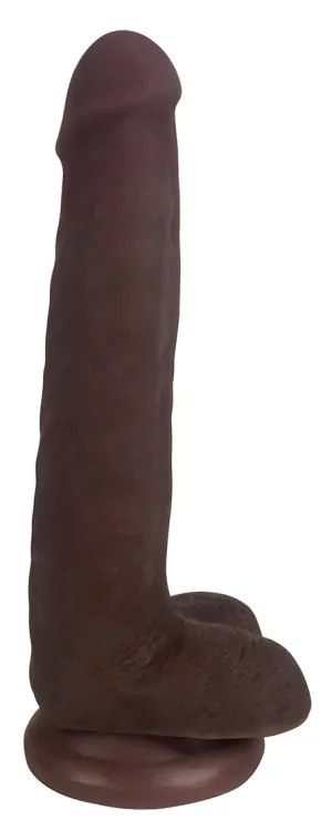 Easy Riders 8 Slim Bioskin Dildo With Balls Chocol