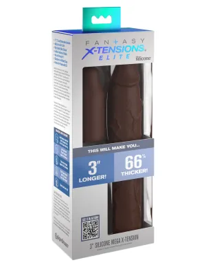 Fantasy X-tensions Elite - 3 Silicone Mega X-tension - Brown