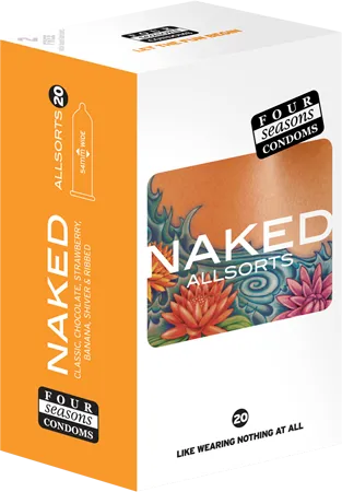 Four Seasons Naked Allsorts Condoms 20's Width 52-54mm