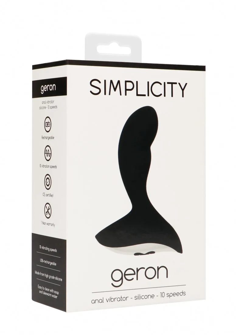 Geron Anal Vibrator - Black