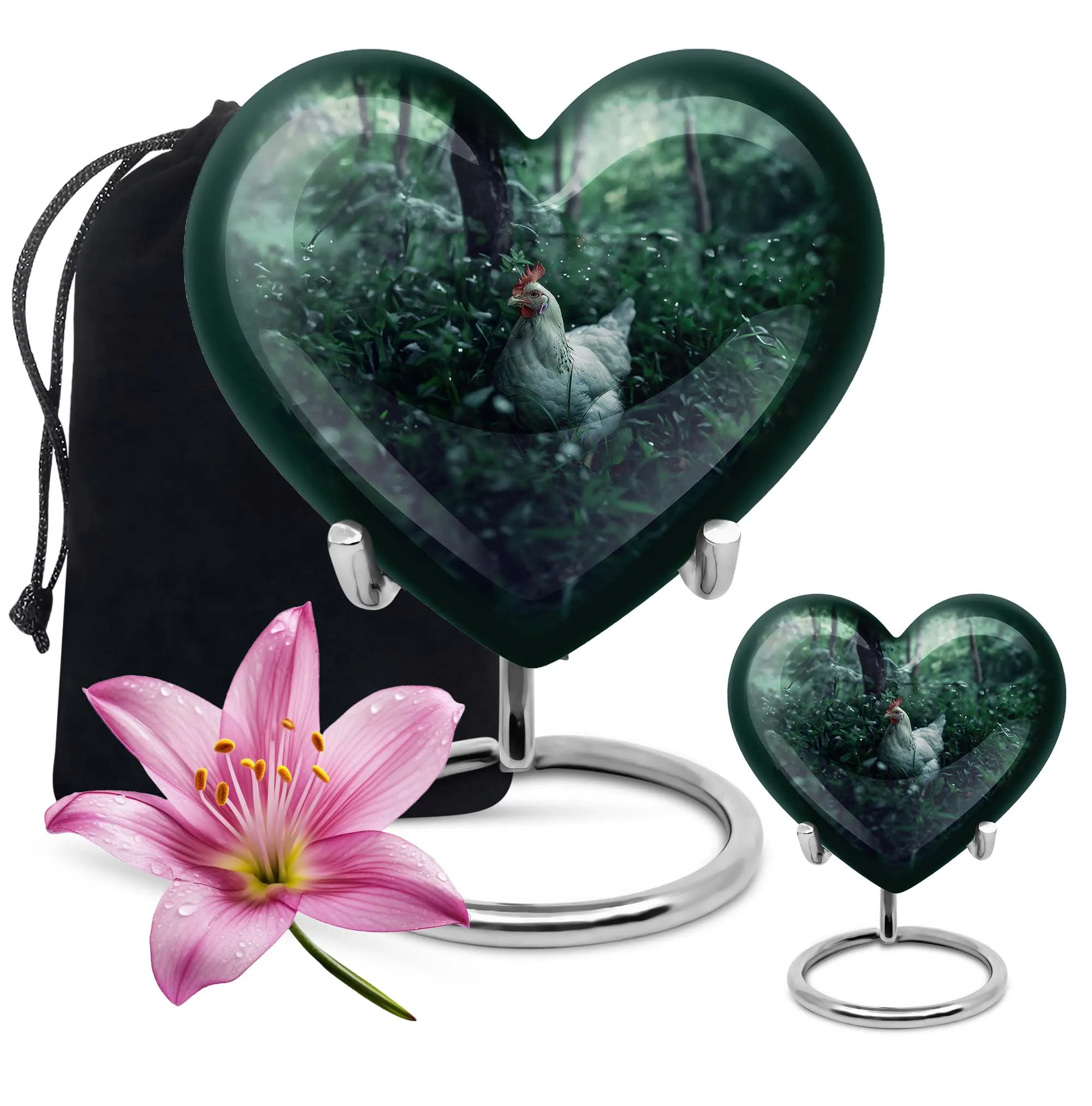 Grand Legacy Chicken Heart Memorial Urn for Male, 200