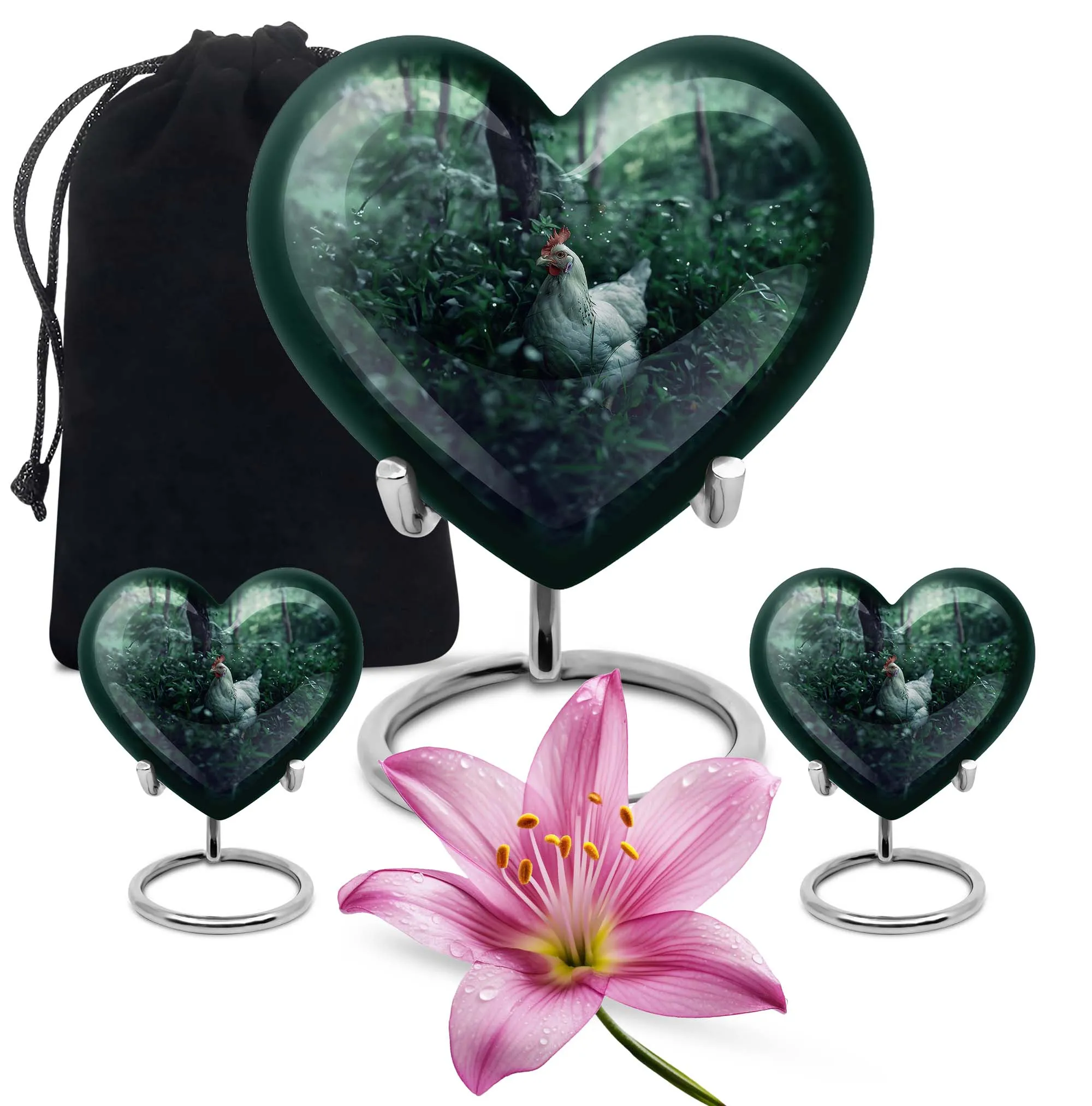 Grand Legacy Chicken Heart Memorial Urn for Male, 200