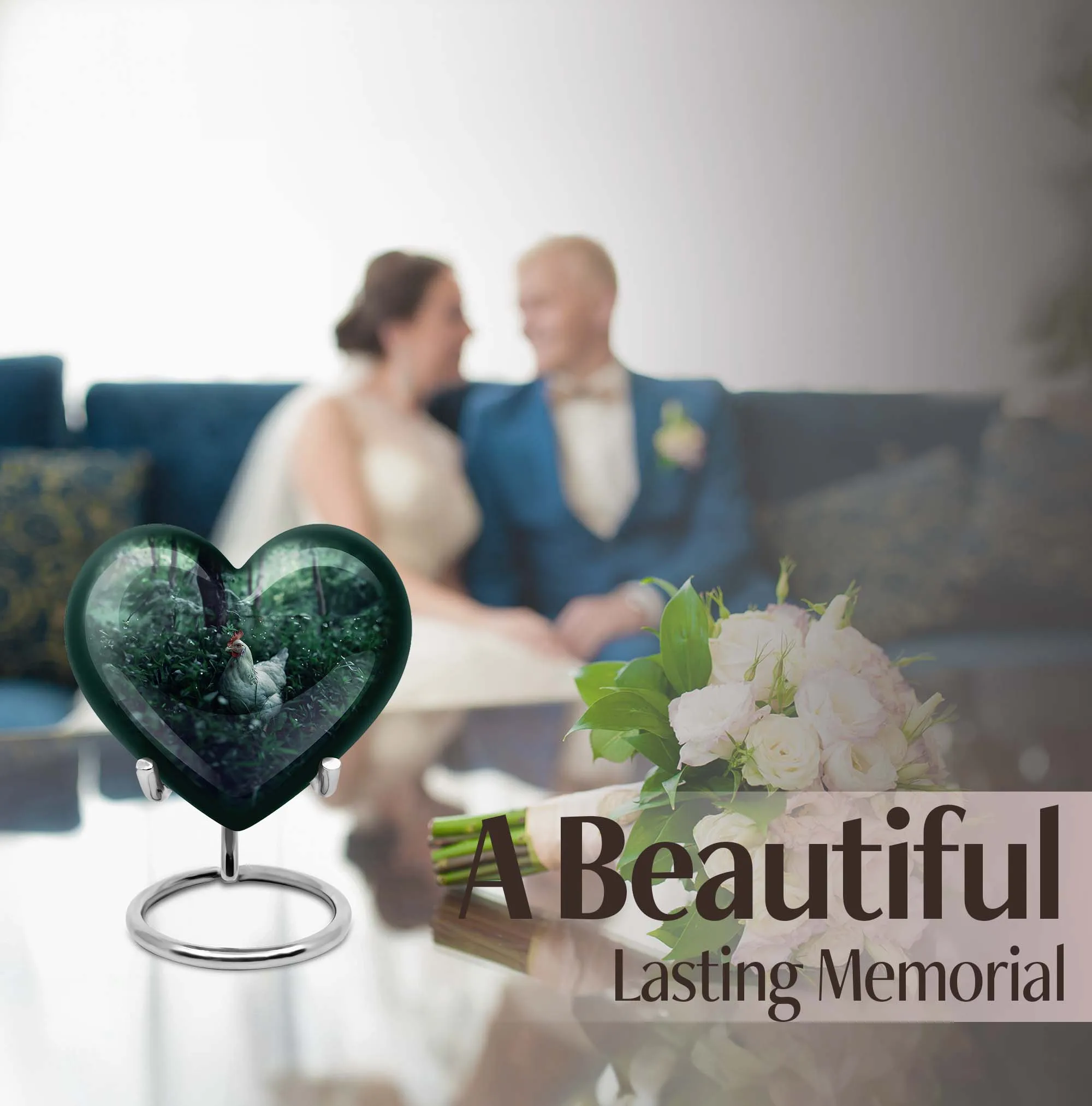 Grand Legacy Chicken Heart Memorial Urn for Male, 200