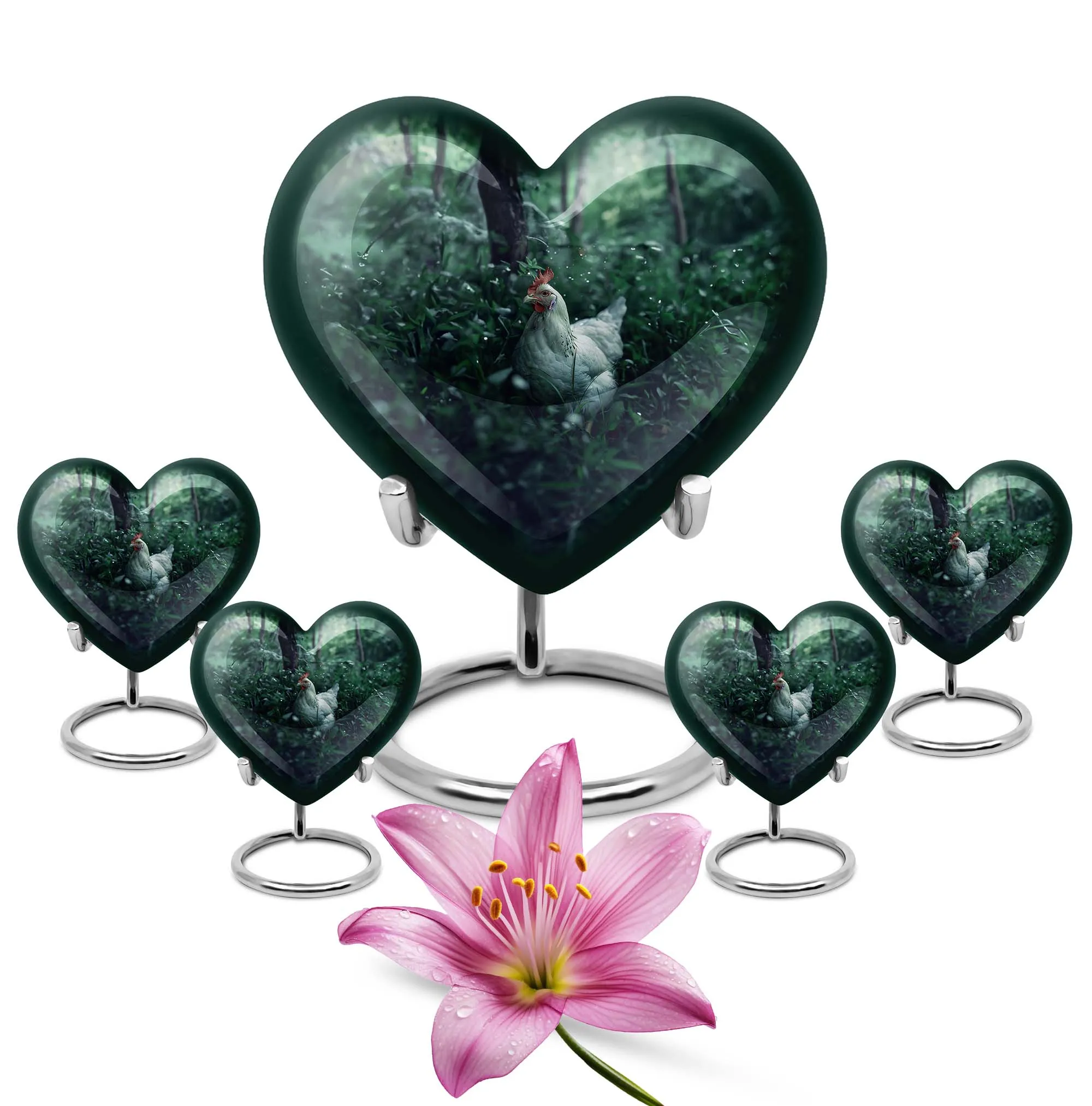 Grand Legacy Chicken Heart Memorial Urn for Male, 200