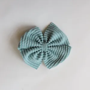 Ice Blue Cozy Ribbed Butterfly and Dainty