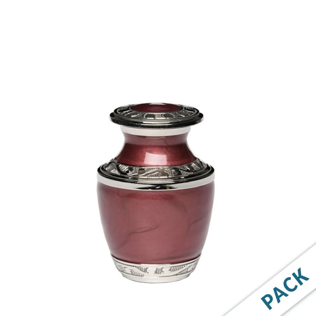KEEPSAKE - Nickel plated Brass Urn 5-55 Silver Tone Bands - Pack of 10