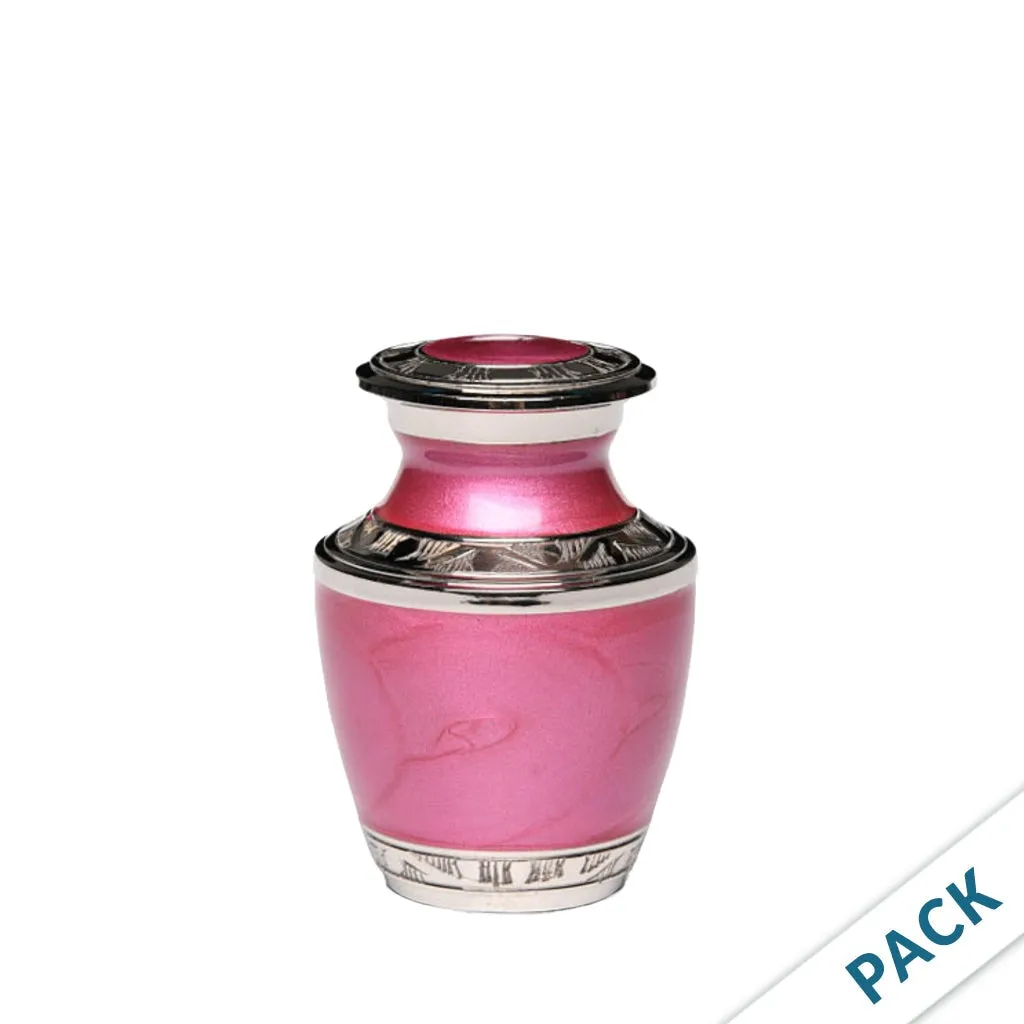 KEEPSAKE - Nickel plated Brass Urn 5-55 Silver Tone Bands - Pack of 10