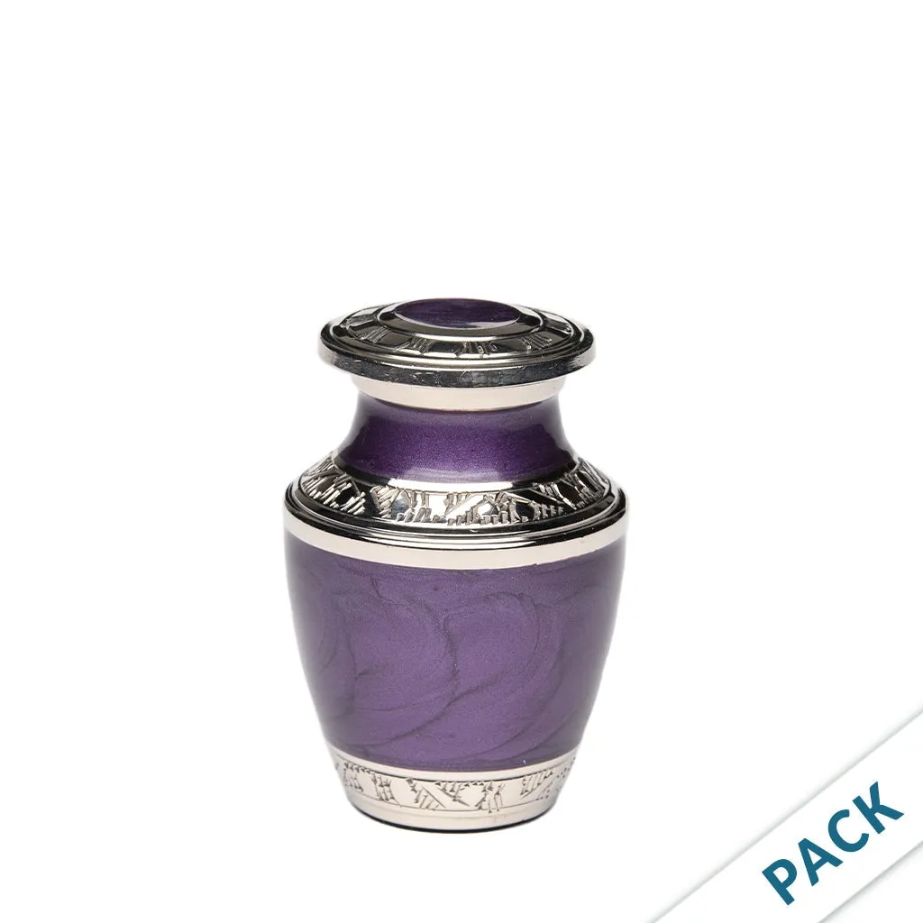 KEEPSAKE - Nickel plated Brass Urn 5-55 Silver Tone Bands - Pack of 10