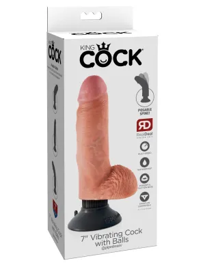 King Cock 7 Vibrating Cock with Balls
