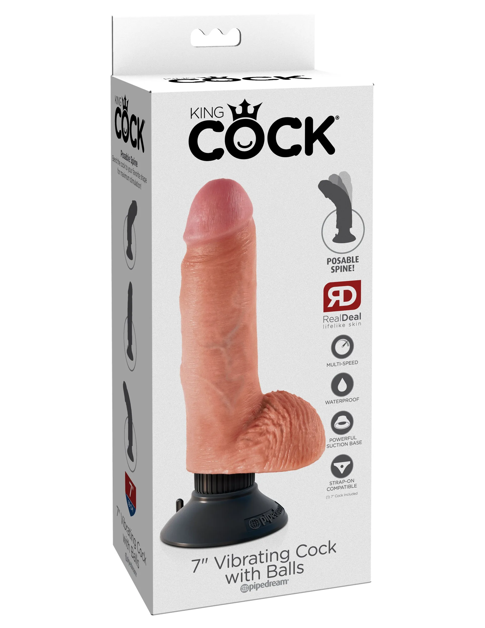 King Cock 7 Vibrating Cock with Balls