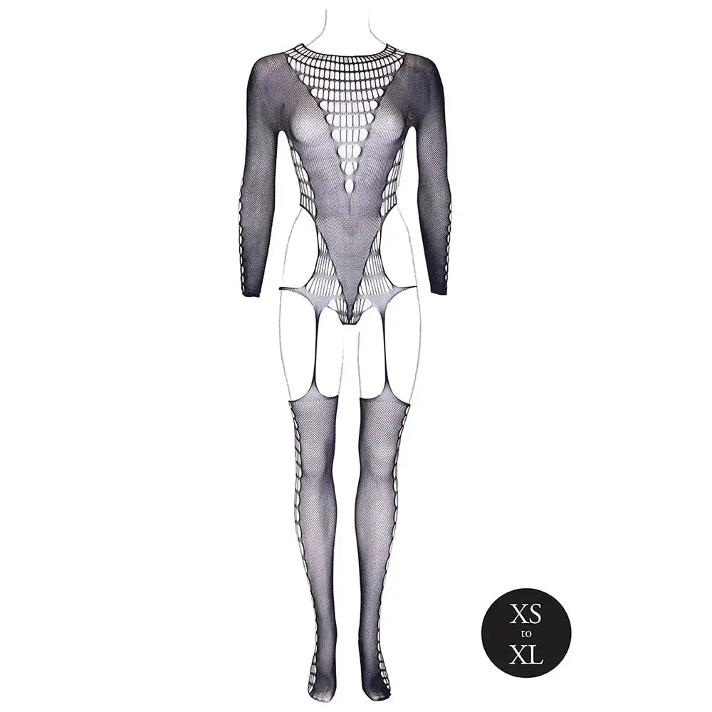 Le Desir Shade Kalyke XXIII Bodystocking with Turtleneck Black O/S