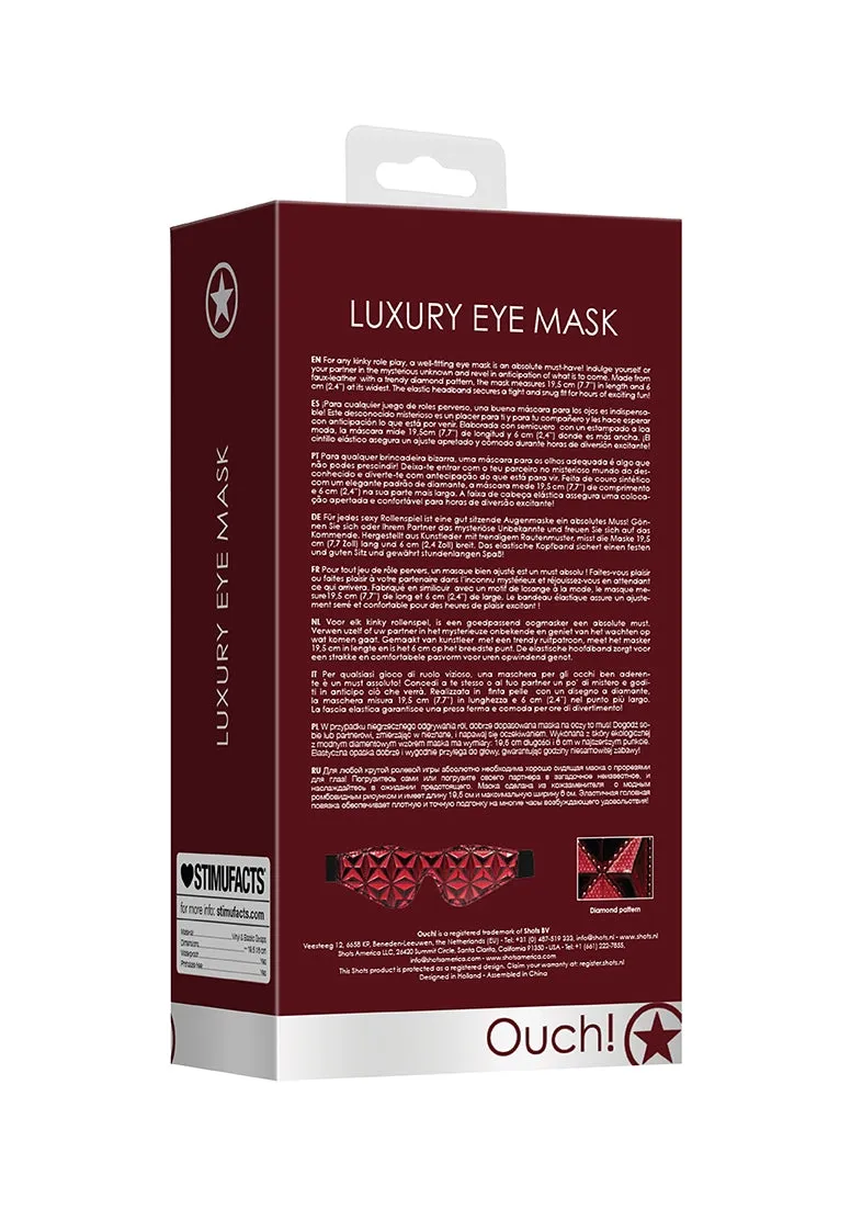 Luxury Eye Mask - Burgundy