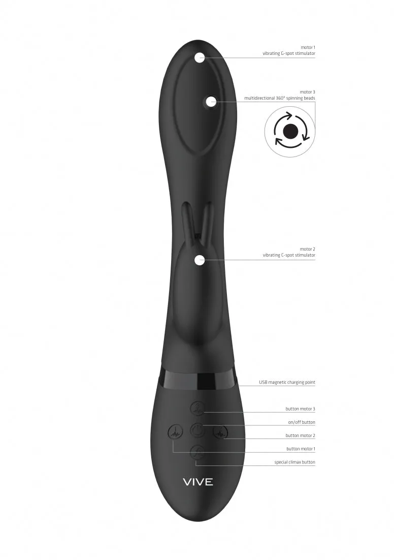 Mira - Spinning G-spot Rabbit - Black