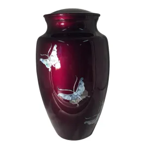 Mother of Pearl Butterfly adult Cremation Urn | Quality urns for less