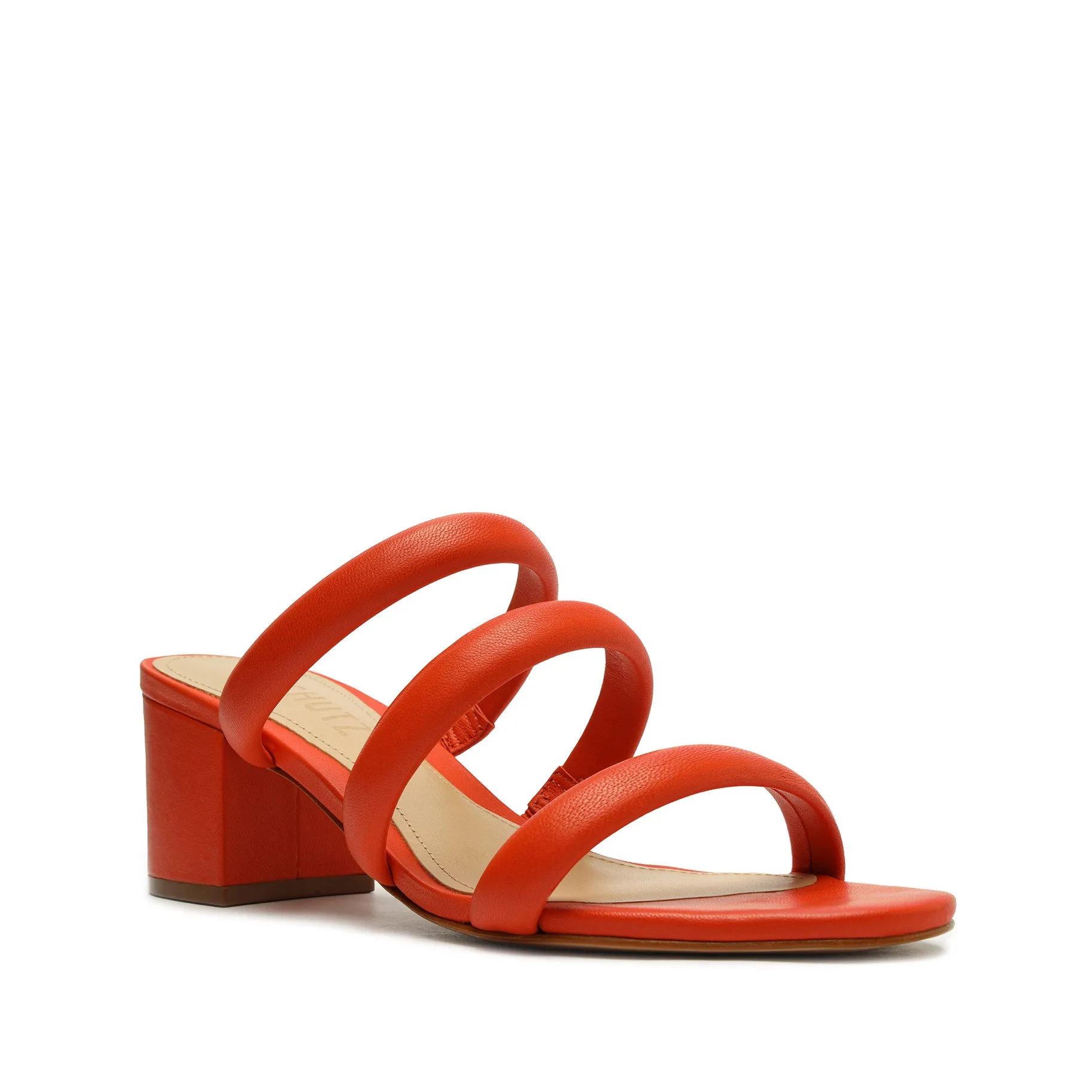 Olly Mid Block Nappa Leather Sandal