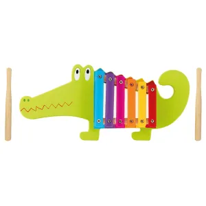 Orange Tree Toys Crocodile Xylophone - Wooden Musical Instrument for Kids, Ages 3 