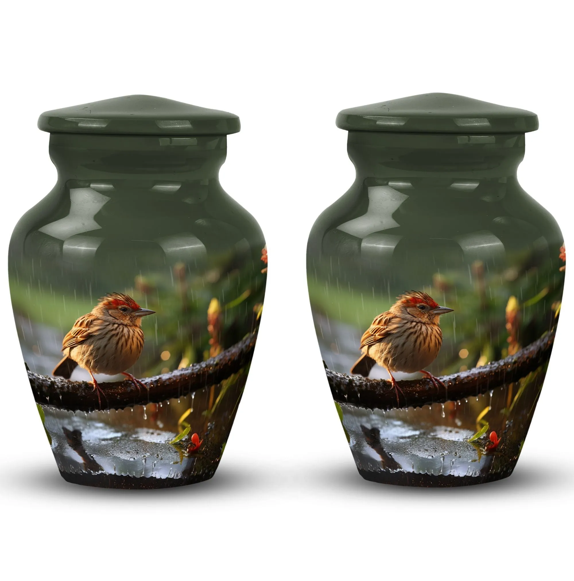 Personalized Sparrow Cremation Urn - Loving Memory Vessel