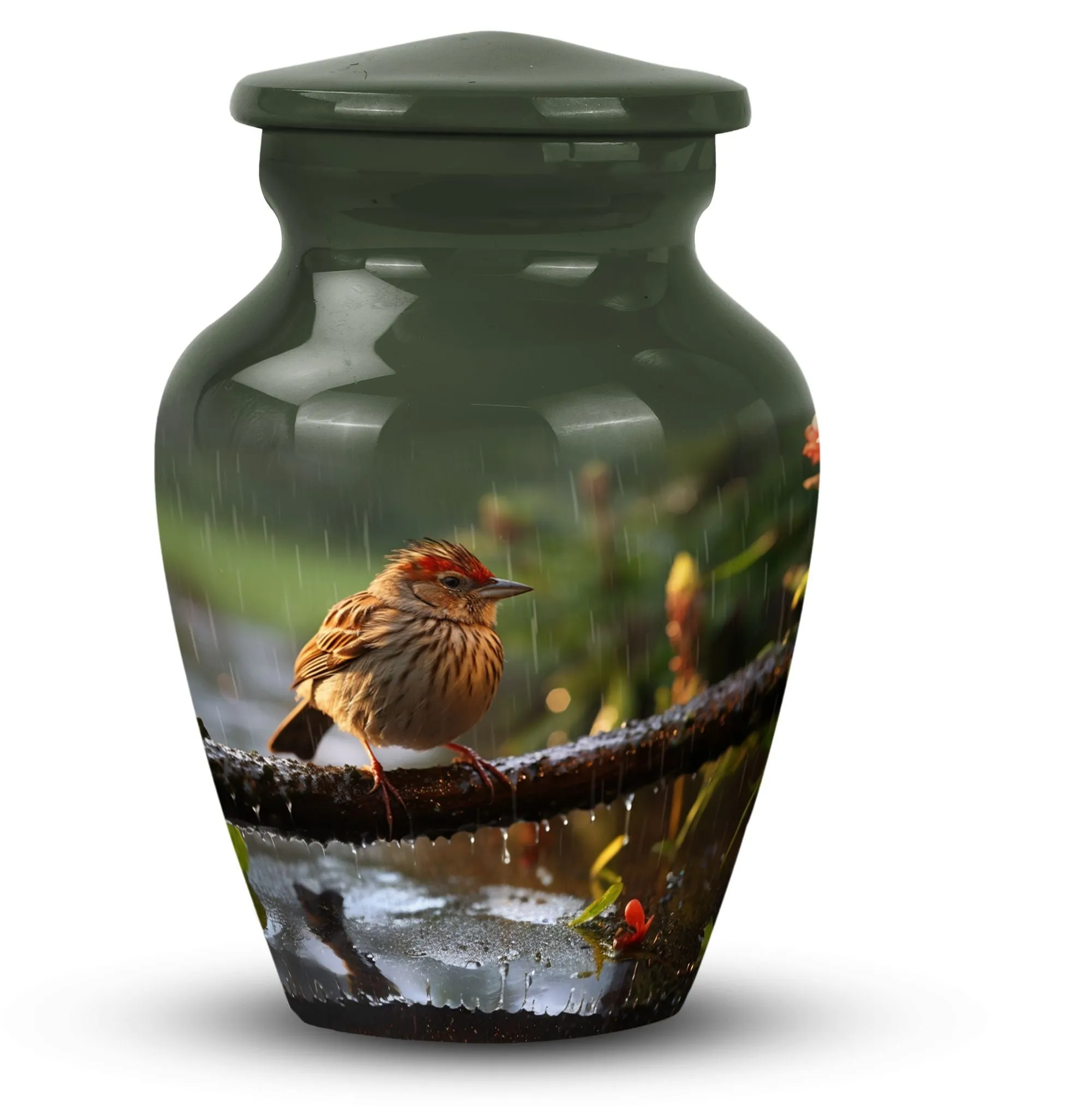 Personalized Sparrow Cremation Urn - Loving Memory Vessel
