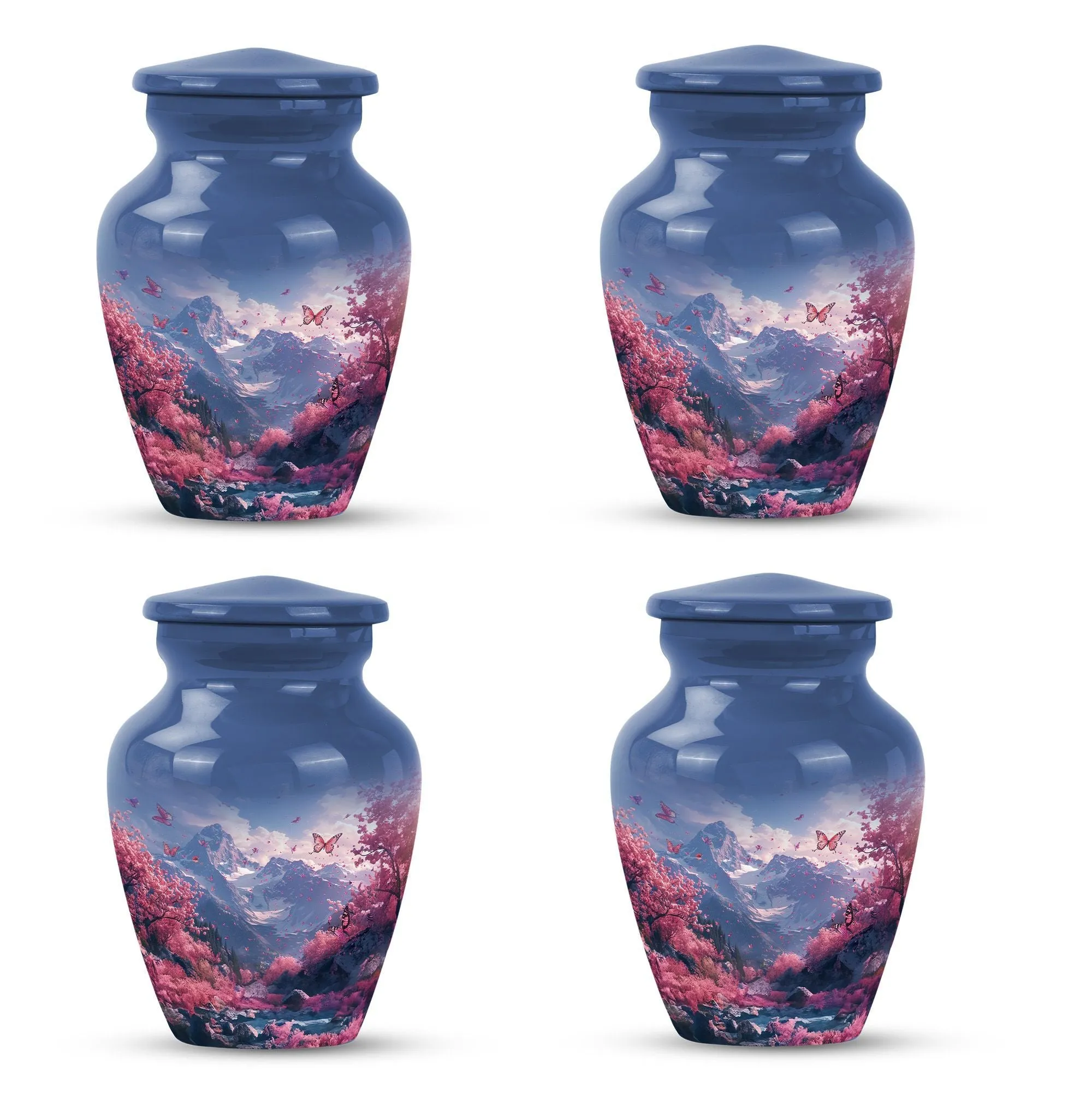 Pink Butterfly Expedition- An Elegant Cremation Urn for Male