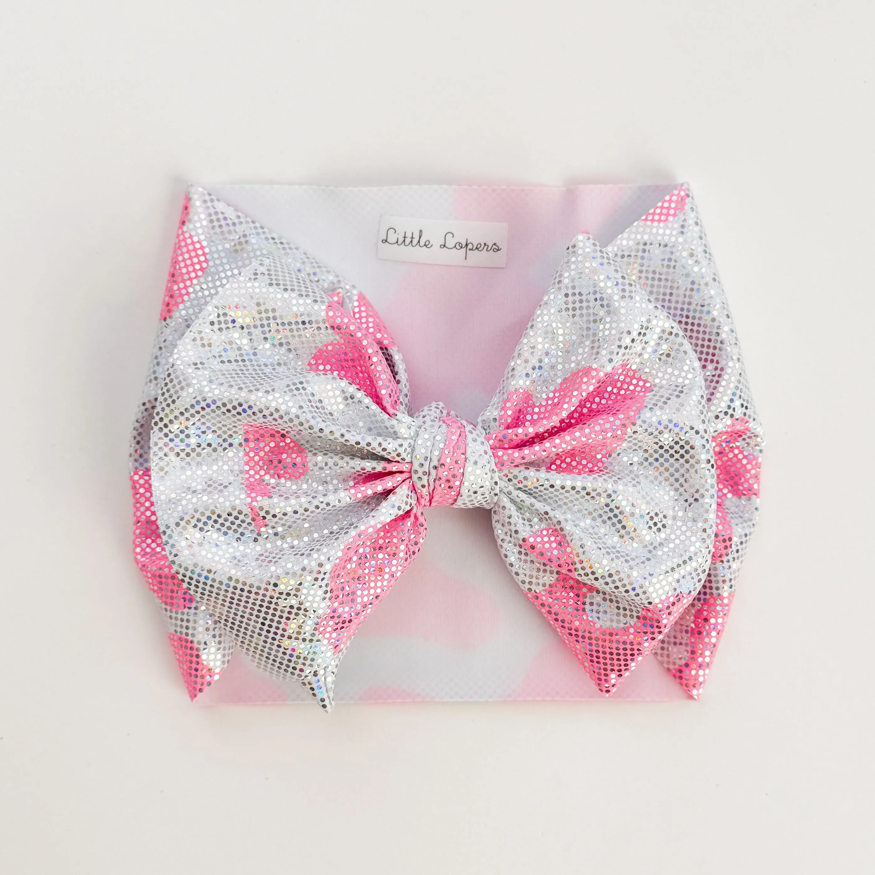 Pink Cow Shimmer Headwrap