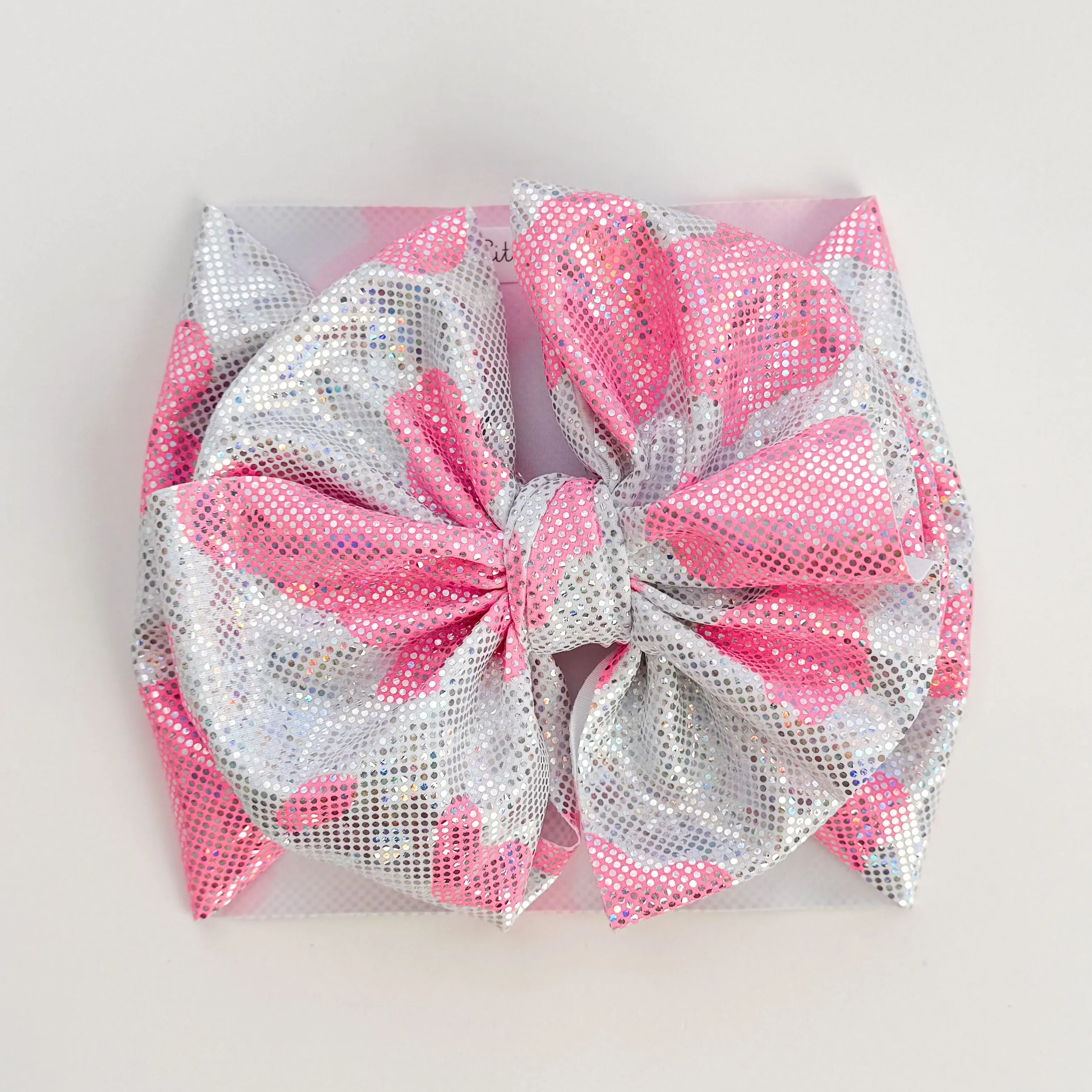 Pink Cow Shimmer Headwrap