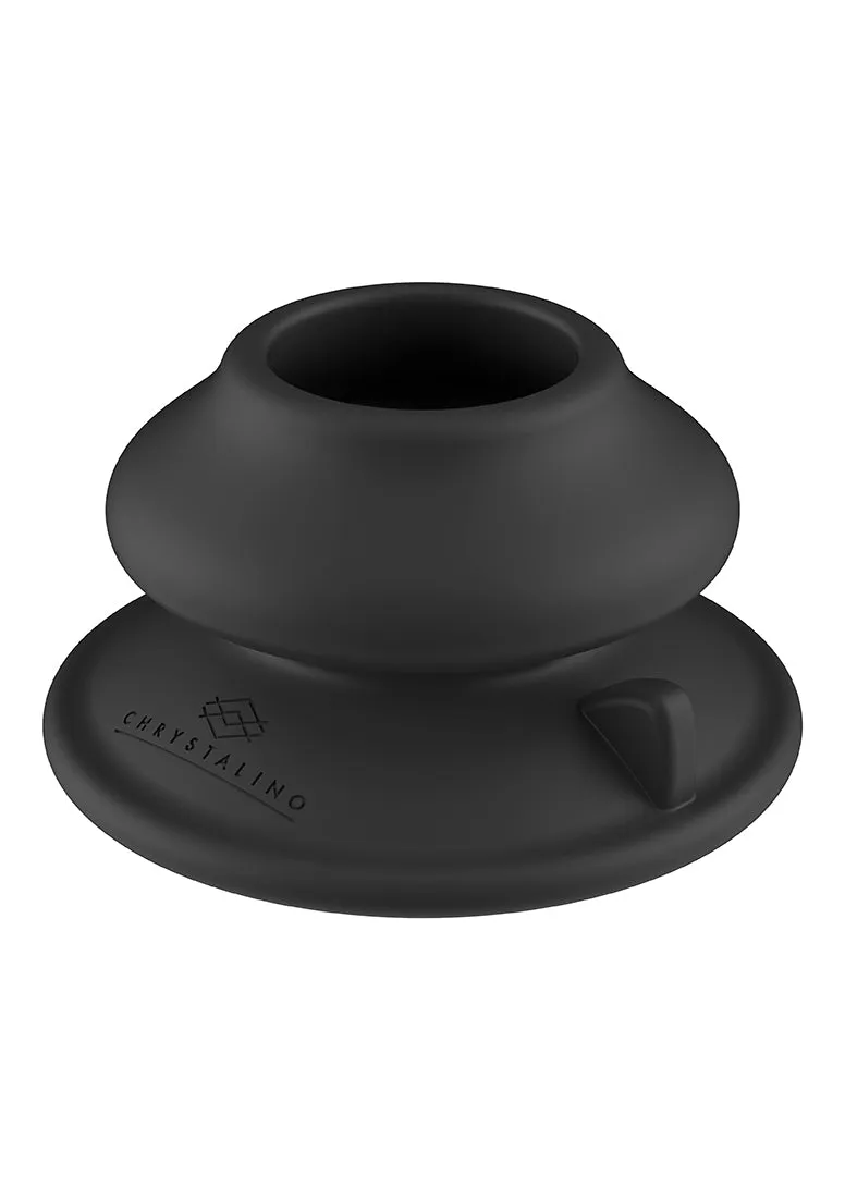 Pluggy - Glass Vibrator - With Suction Cup And Remote - Rechargeable - 10 Speed
