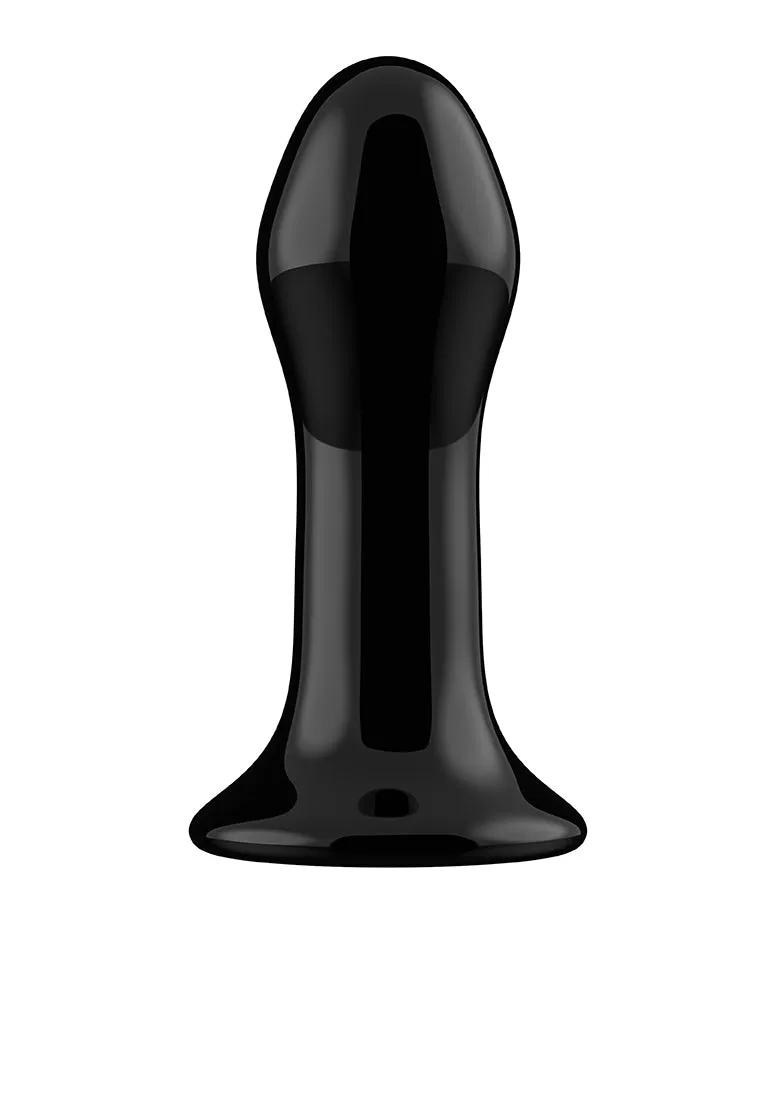 Pluggy - Glass Vibrator - With Suction Cup And Remote - Rechargeable - 10 Speed