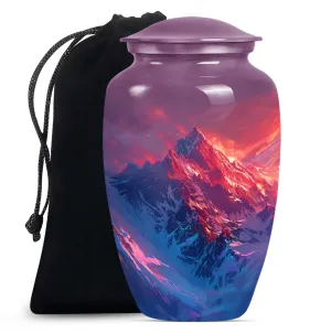 Purple Meadow MOUNTAINS Cremation Memorial Urn