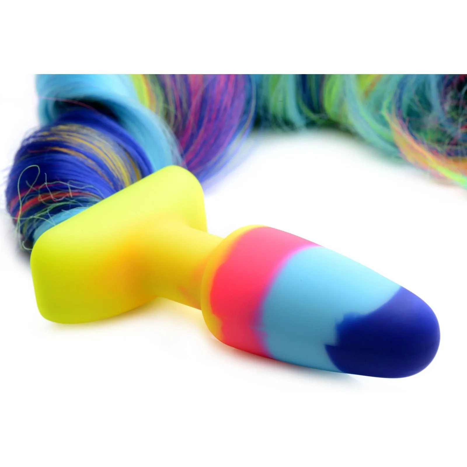 Rainbow Unicorn Tail Anal Plug