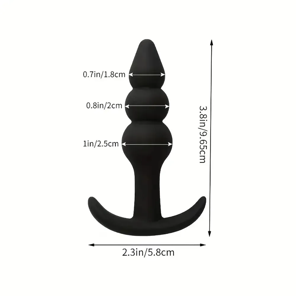 Silicone Arc-Shaped Bead Anal Plug Portable Dual-Use For Men Women