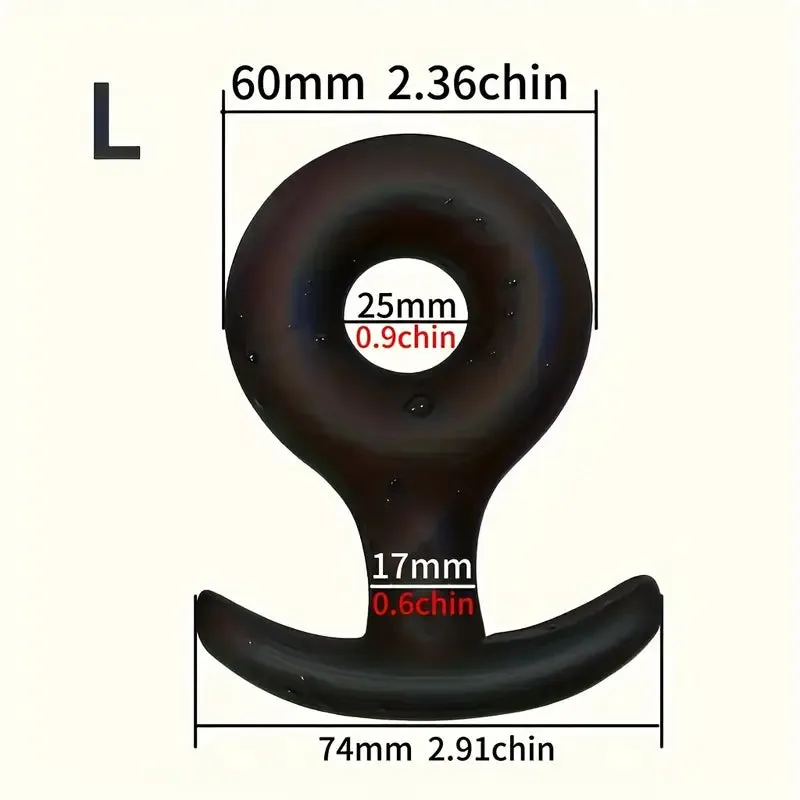 Silicone O-Shaped Anal Dilator Plug Comfortable Portable Sex Toy