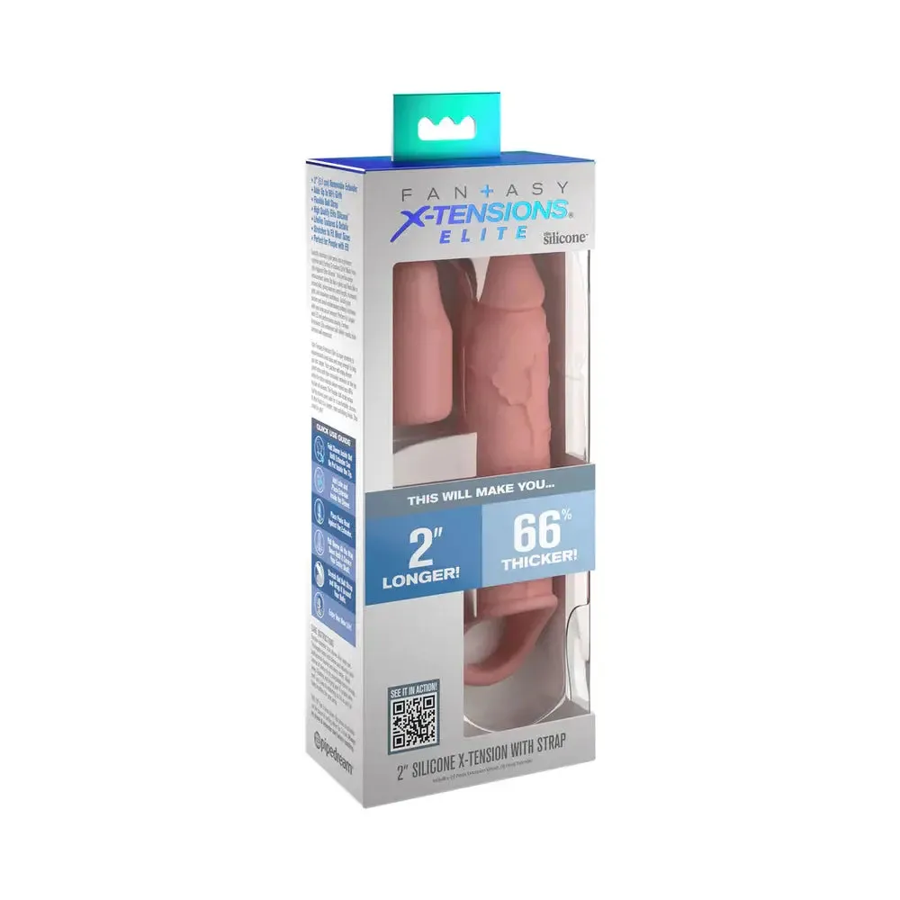 Silicone Penis Extender Fantasy X-tensions Elite 6 in. Extension with Strap