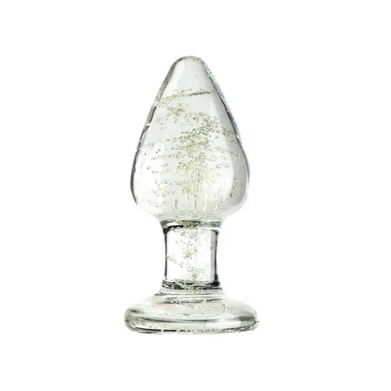 Smooth Solid Luminous Glass Anal Plug Adult Sex Toy For Female