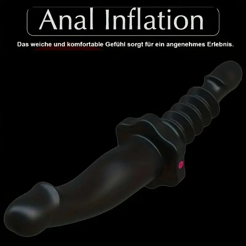 Soft Silicone Double Head Inflatable Anal Plug Expandable Dilator