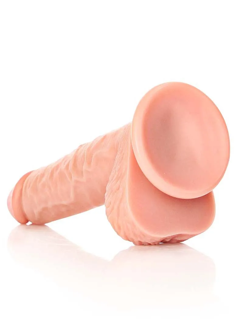 Straight Realistic Dildo Balls Suction Cup - 8''/ 20.5 Cm