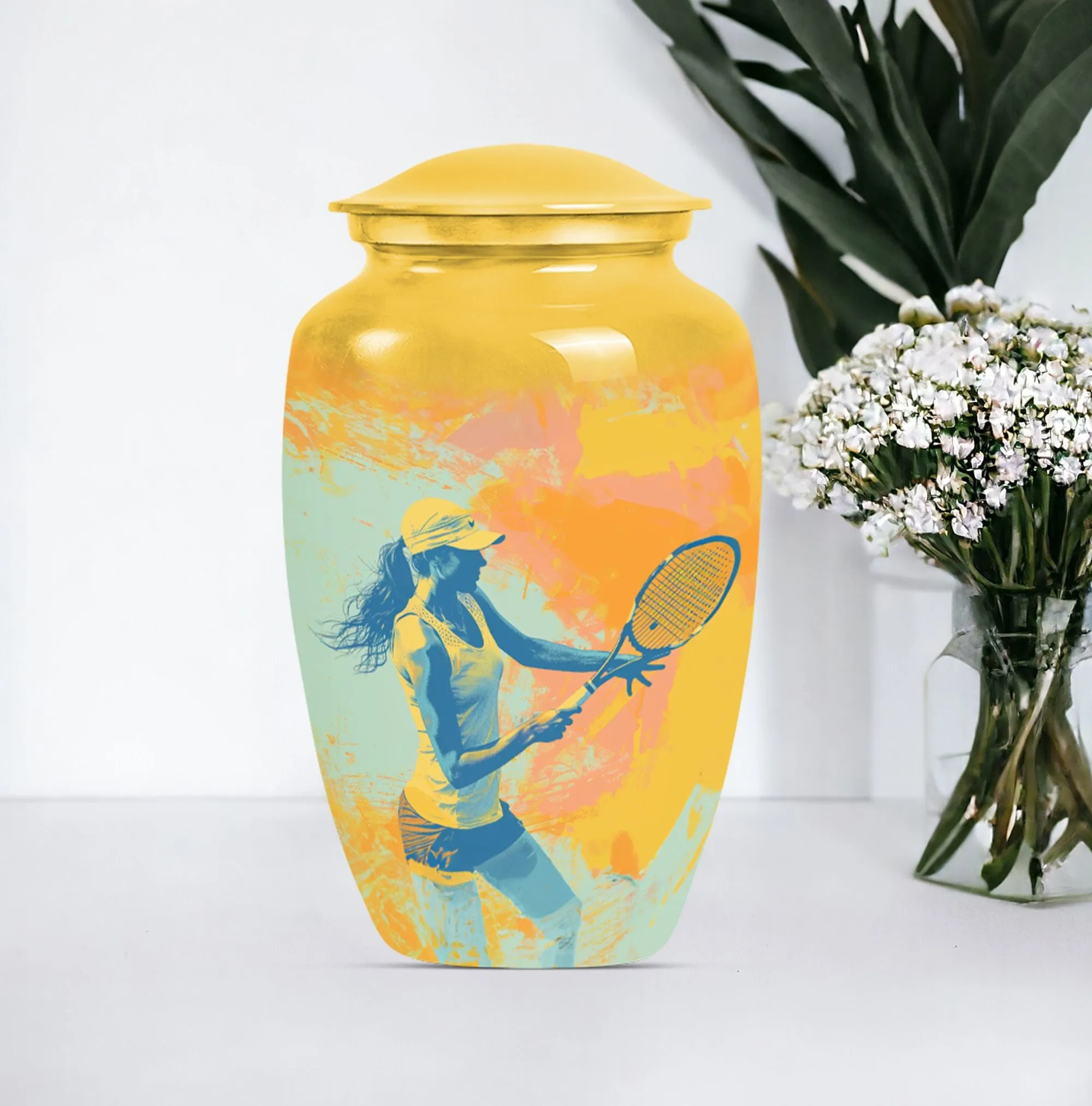 Tennis Urn: A Tribute to Eternity, Commemorative Cremation Piece