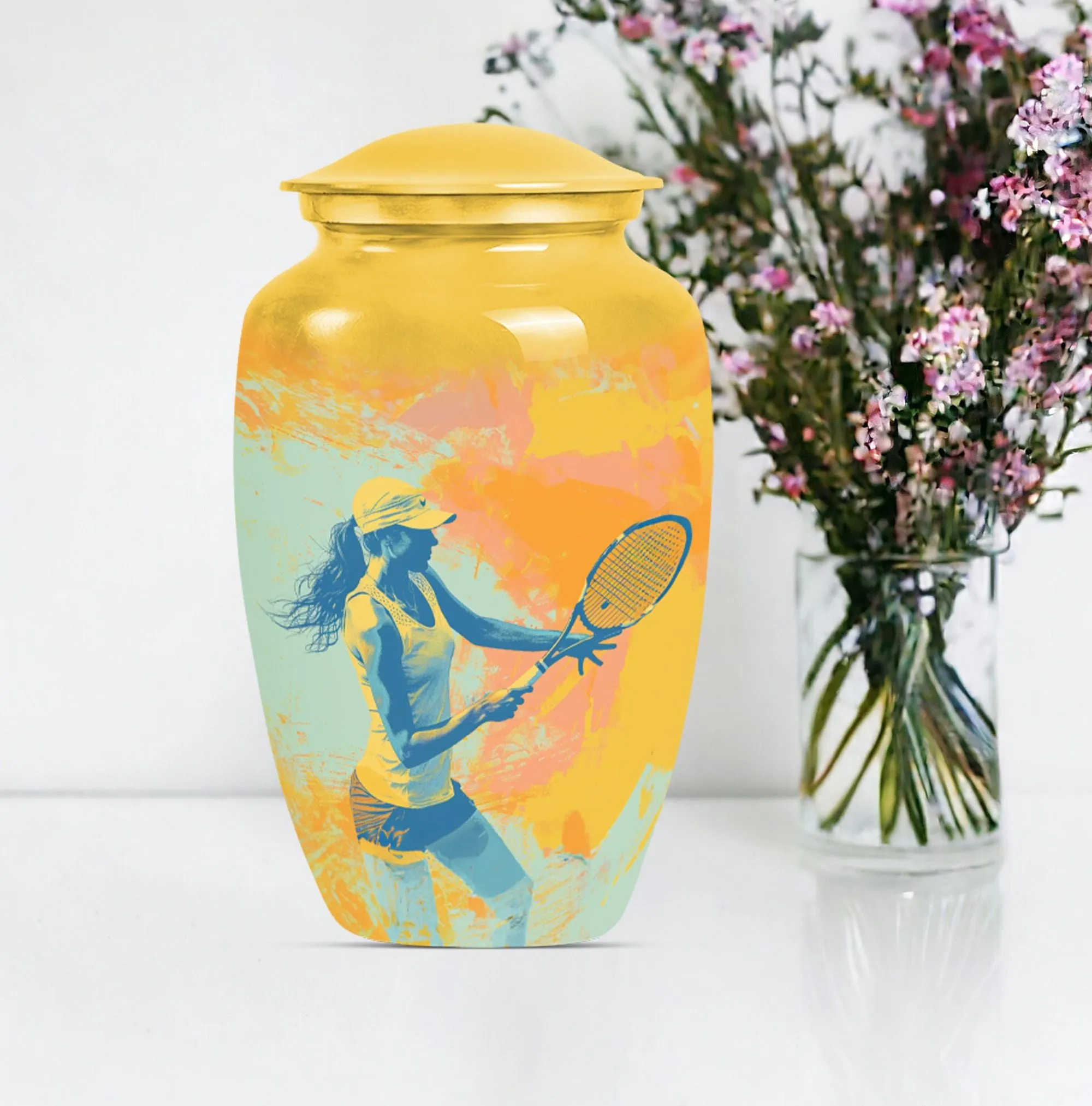 Tennis Urn: A Tribute to Eternity, Commemorative Cremation Piece
