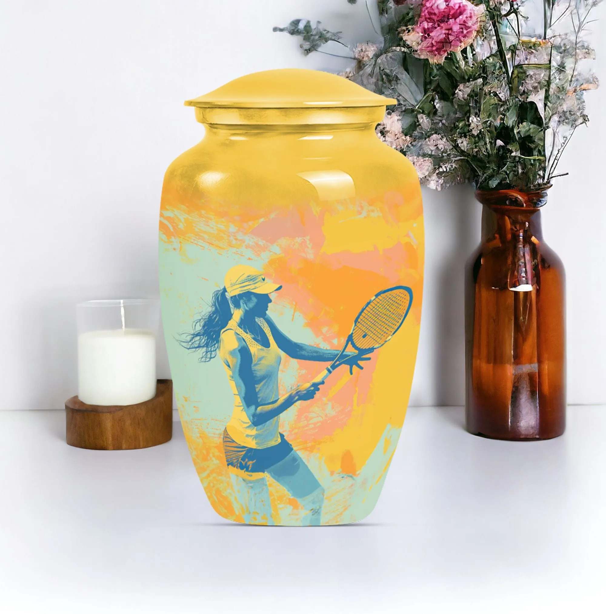 Tennis Urn: A Tribute to Eternity, Commemorative Cremation Piece