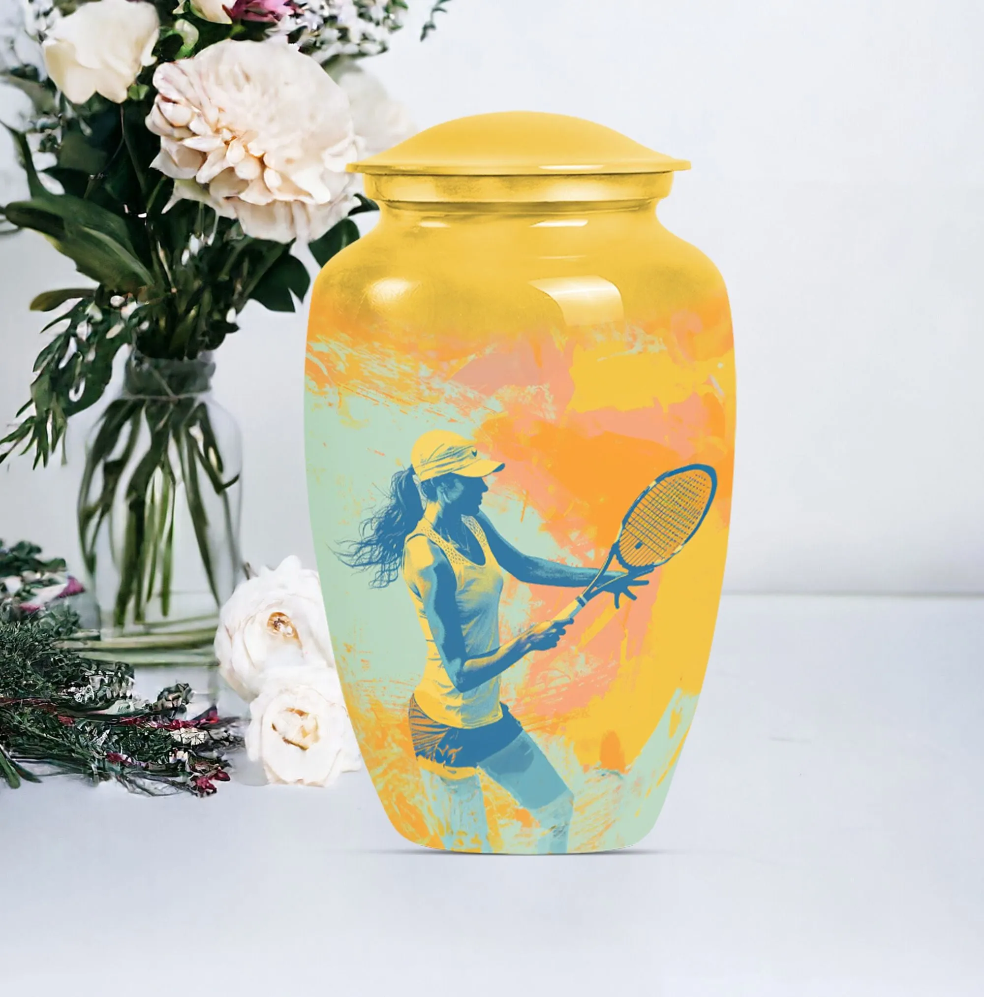 Tennis Urn: A Tribute to Eternity, Commemorative Cremation Piece