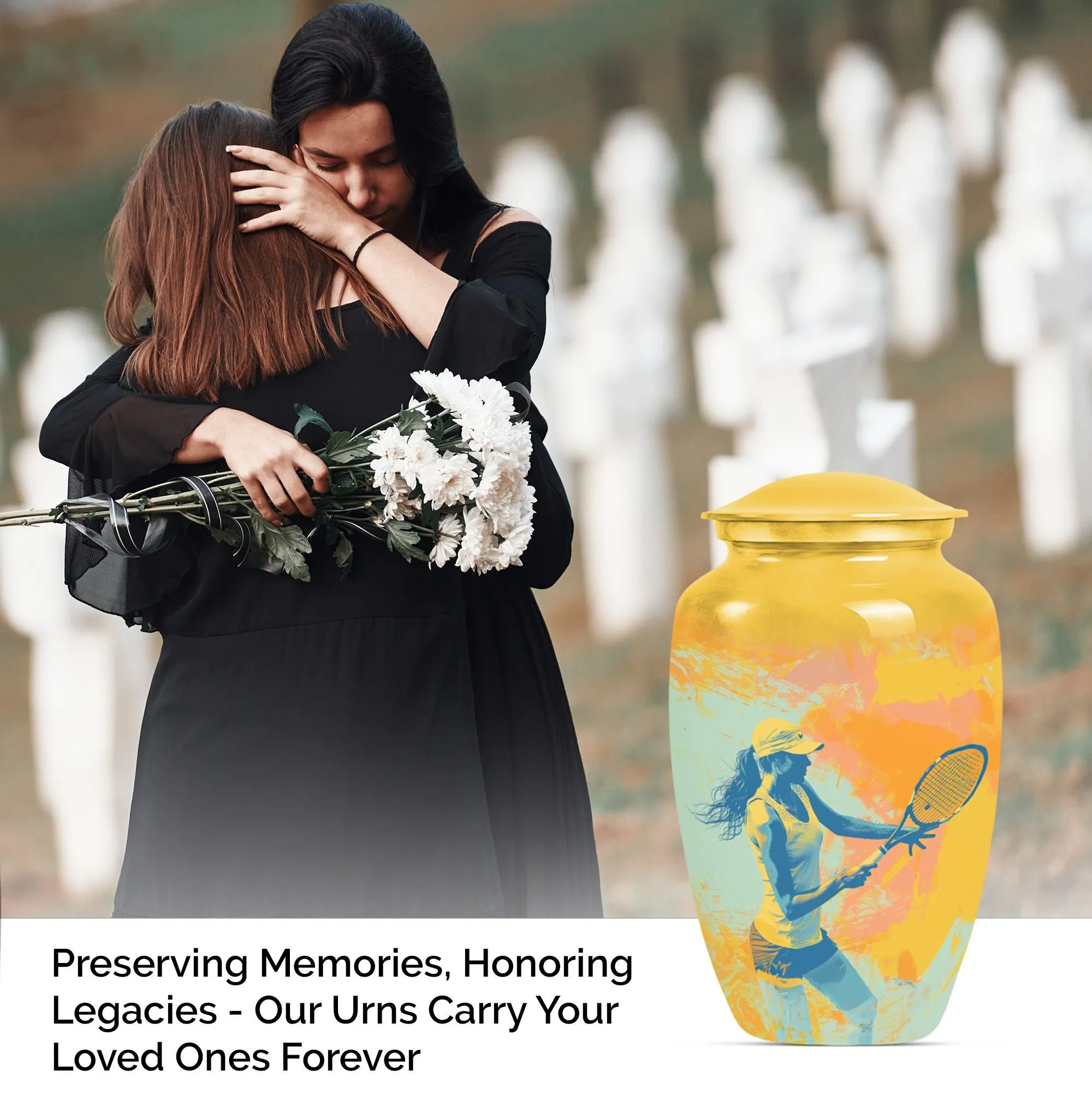 Tennis Urn: A Tribute to Eternity, Commemorative Cremation Piece