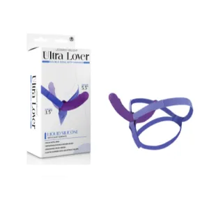ULTRA LOVER 8 SILICONE DOUBLE DONG WITH STRAP-ON
