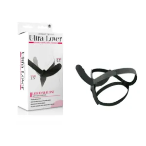 ULTRA LOVER 8 SILICONE DOUBLE DONG WITH STRAP ON