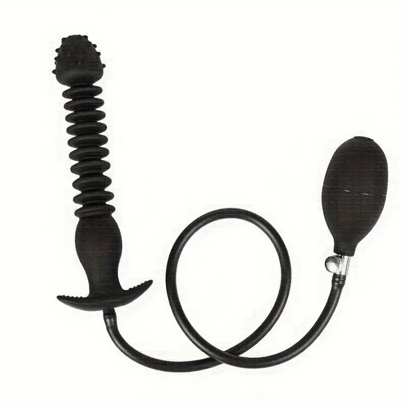 Waterproof Silicone Inflatable Anal Plug Expandable Pump For Prostate