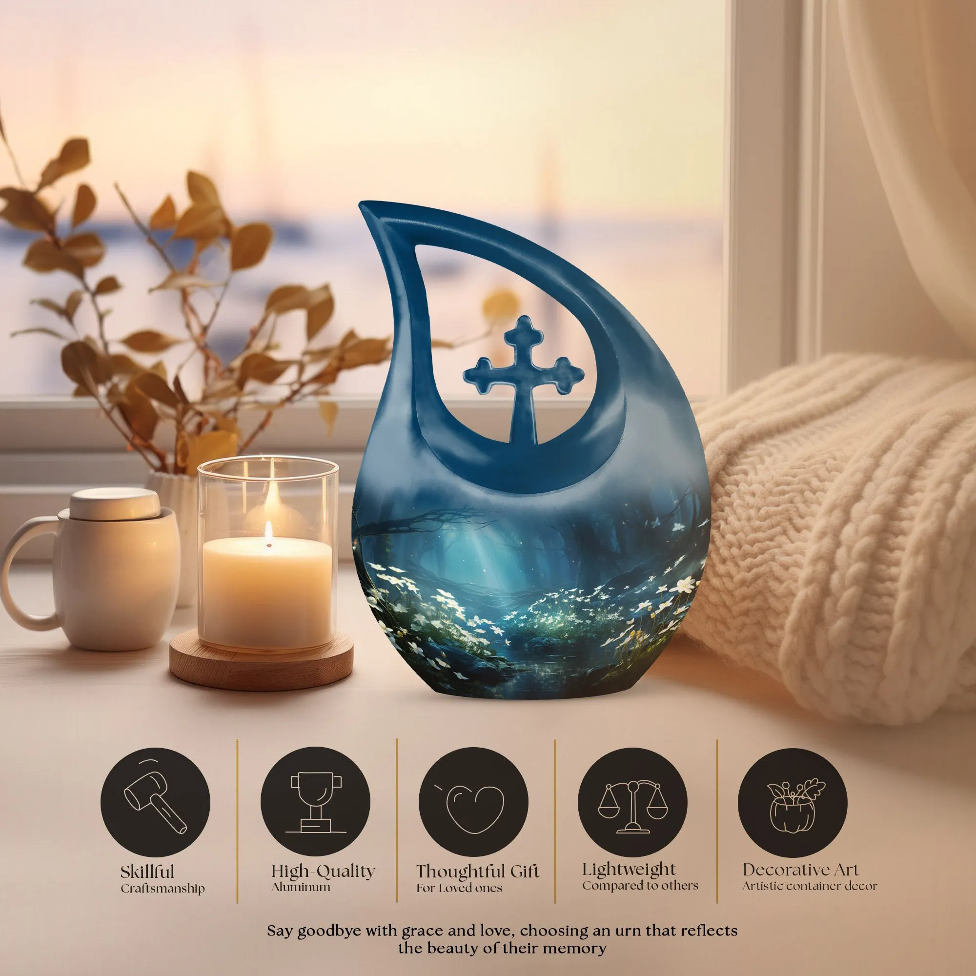 Wilderness Urn Personalized Emblem of Remembrance for Adults