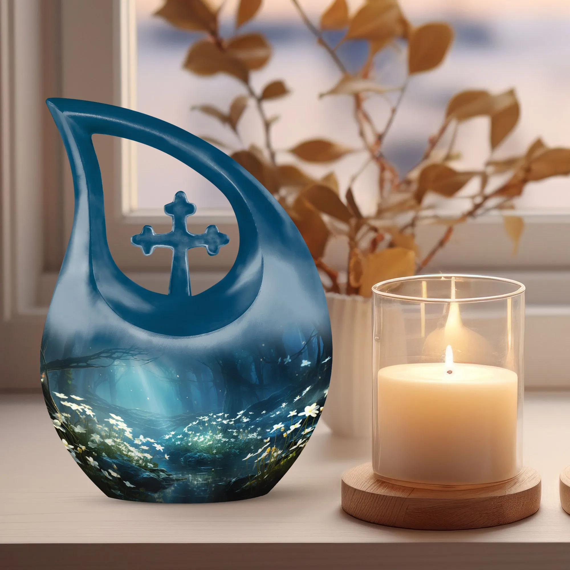 Wilderness Urn Personalized Emblem of Remembrance for Adults